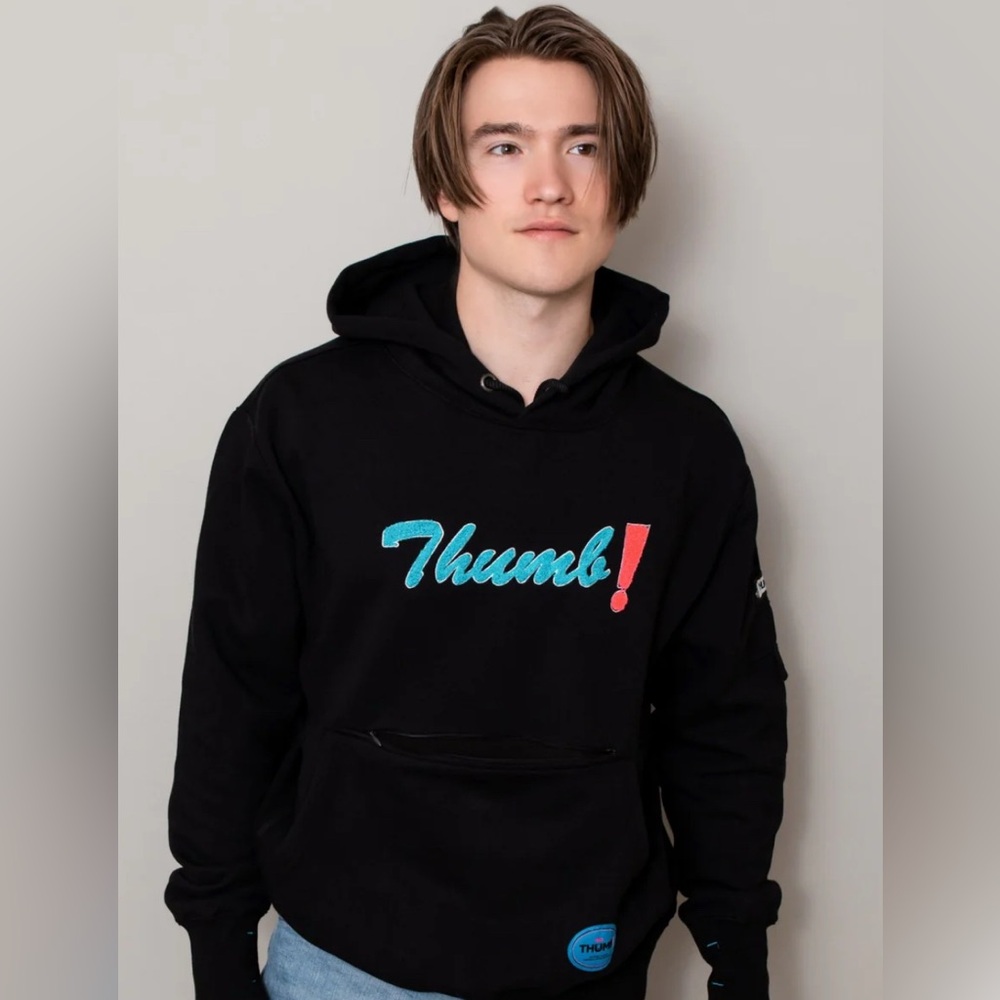 Thumb United Logo Black Chenille Pullover
